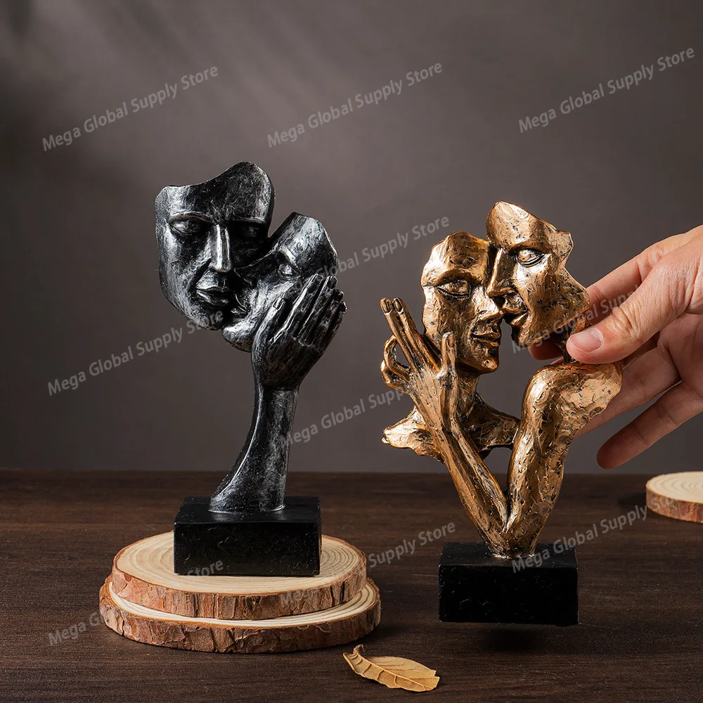 

Abstract Couple Statue Home Decor Nordic Modern Figure Figurines For Interior Creative Living Room Bookshelf Home Decoration