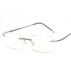 Alloy Rimless Frame Prescription Glasses Retra Art Eyewear Rimless Spectacles Men And Women Eyeglasses Customize Optical Lenses