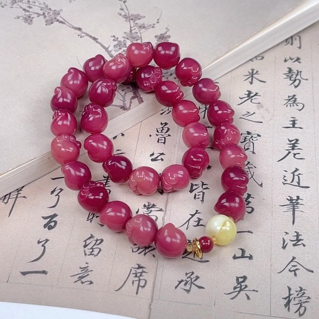 

Tiktok Broadcast Explodes Bodhi Root Cat Claw Multi circle Female Literary Game Plate String Buddha Beads with High Oil Density