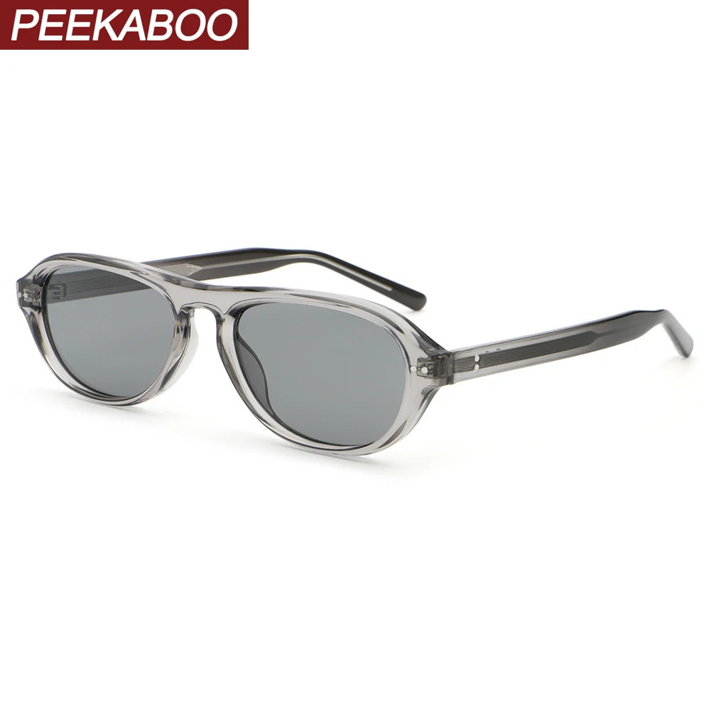 Peekaboo Men Retro Sunglasses for Women Driving Grey Brown Classic Male Sun Glasses UV400 Summer Style Unisex Gift Items