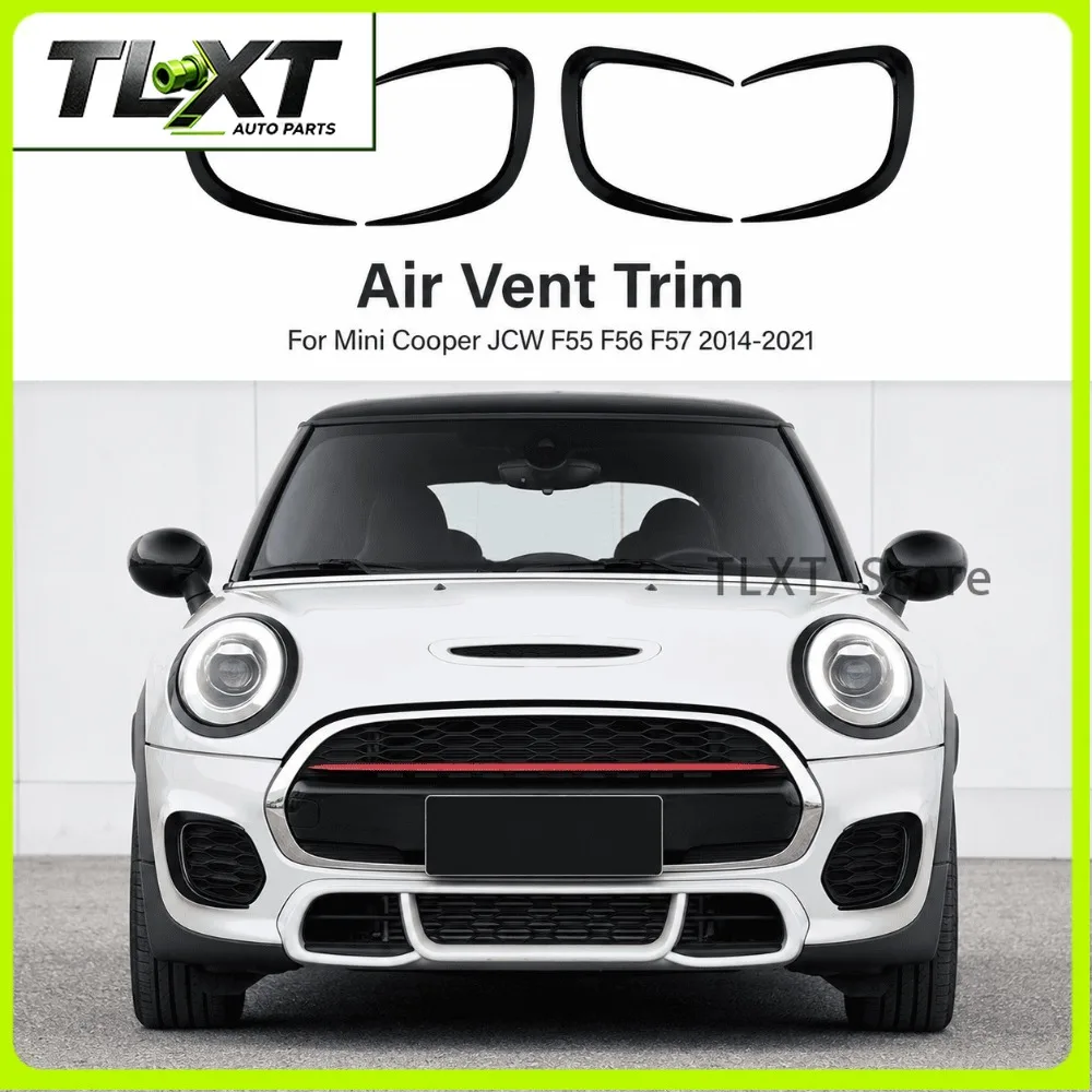 Front Bumper Canard For Mini Cooper JCW F55 F56 F57 2014-2021 Air Vent Trim Exterior Styling Auto Accessories Body Styling Trims