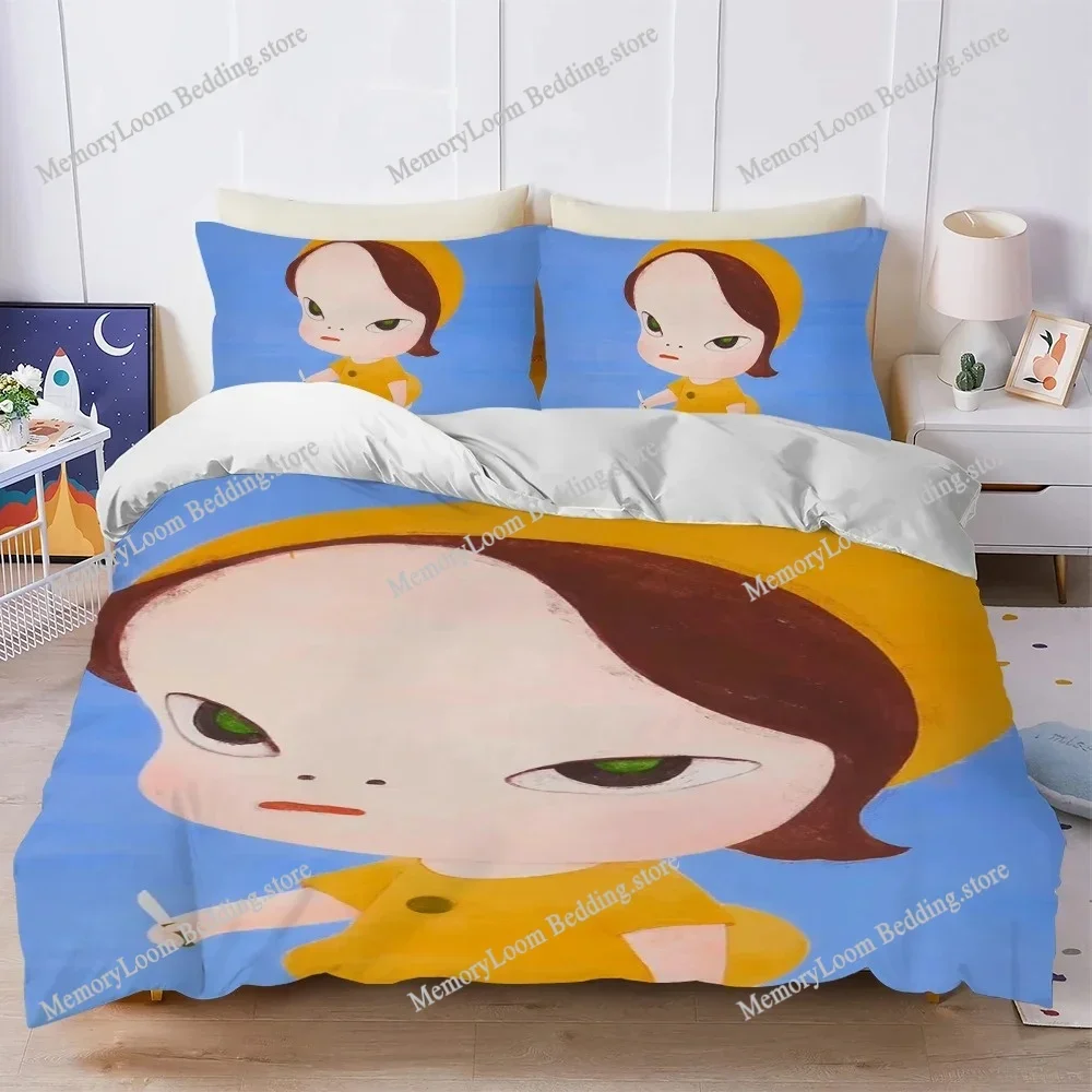 

Art Yoshitomo Nara Duvet Cover Set Home Style Bedding Soft Laundry Cotton Bed Four Seasons Student Dormitory Home Textileextile7