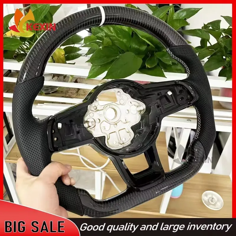 Carbon Fiber Steering Wheel leather For Volkswagen Golf 7 7.5 GTI GTD GTE R 2013-2020 Polo GTI Tiguan Passat DSG