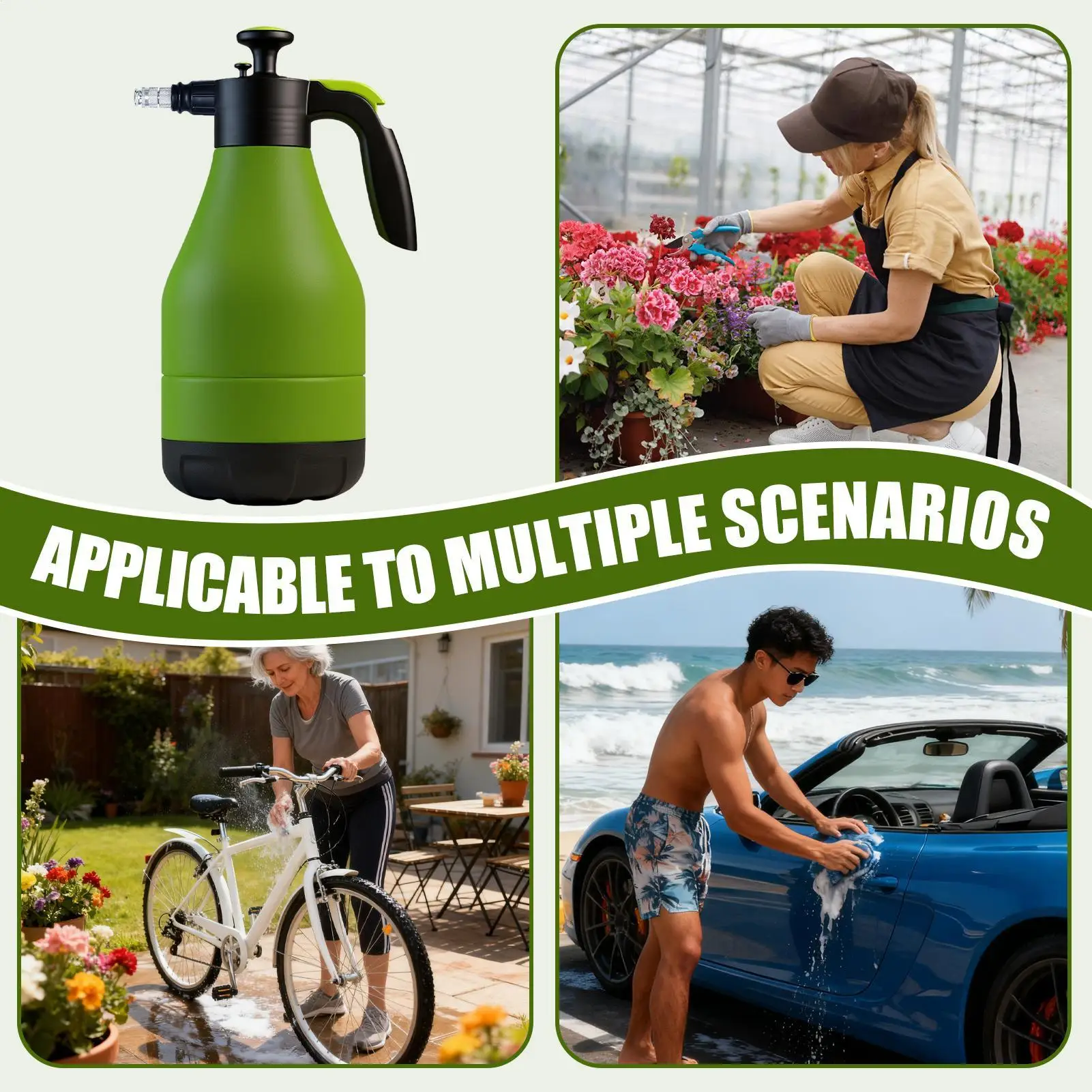 Распылитель для автомойки, беспроводной сверхмощный опрыскиватель для детализации, мойка высокого давления, автоматический распылитель пены для автофургона, садовый шланг, подъездная дорога, снег