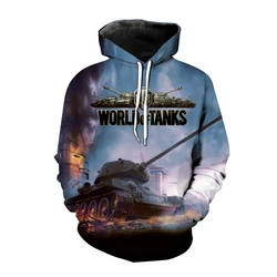 Game Style Hoodies World Of Tanks 3D Print Hooded Sweatshirt Boys Girls Fashion Pullover Hoodie kids Streetwear Unisex Clothes