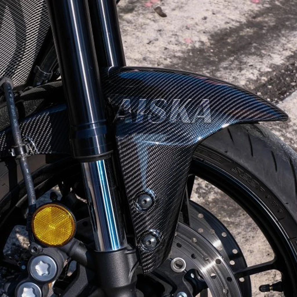 Motorcycle Accessories Front Fender Splash Mudguard Guard Dry Carbon Fiber For Yamaha MT09 FZ09 Tracer 900 GT XSR900 2023 2024