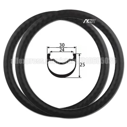 20 Inch 406 Carbon Rim 25mm Disc Tubeless Ready BMX Rim 20inch 30mm Width for 20