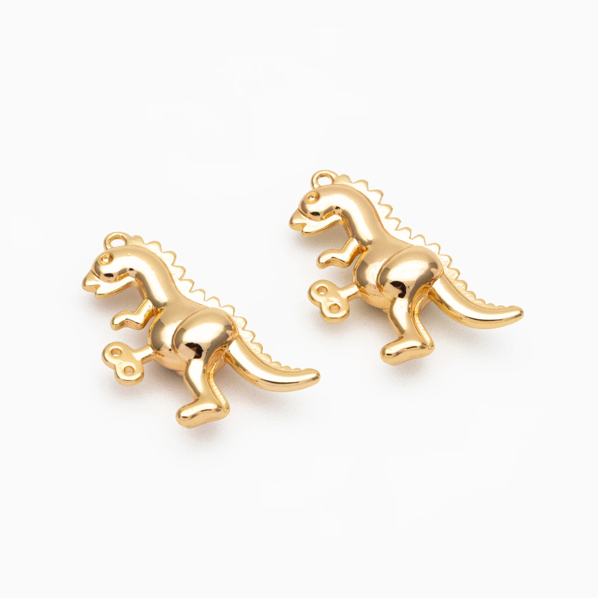 

10pcs Gold Dinosaur Charm, For Jewelry Making Diy Material Accessories Supplies (GB-4086)