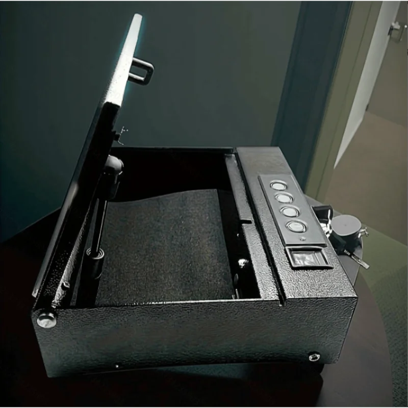 Biometric fingerprint safe with quick access to front opening drawer