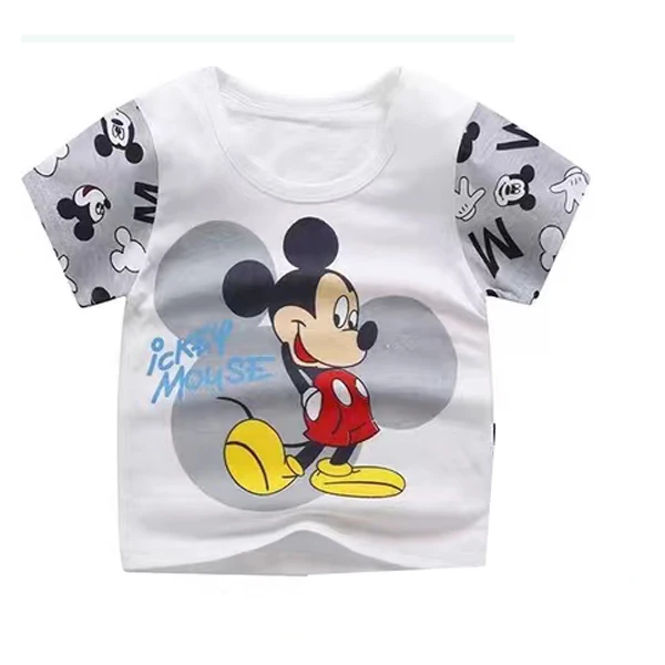 2pc Mickey Baby Summer Clothes Children's Tracksuit Short Sleeved Suit Girls Boys T-shirt + Shorts Outfits Disney Ropa De Niña