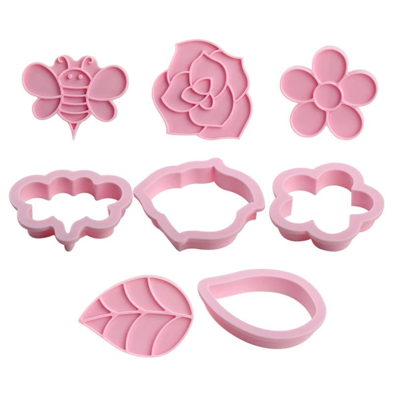 

Silicone Cake Moulds Bee Leaves Flower Shaped Molds Muffin Candy Cookie Molds Three-dimensional Cartoon Silicone Moulds DropShip