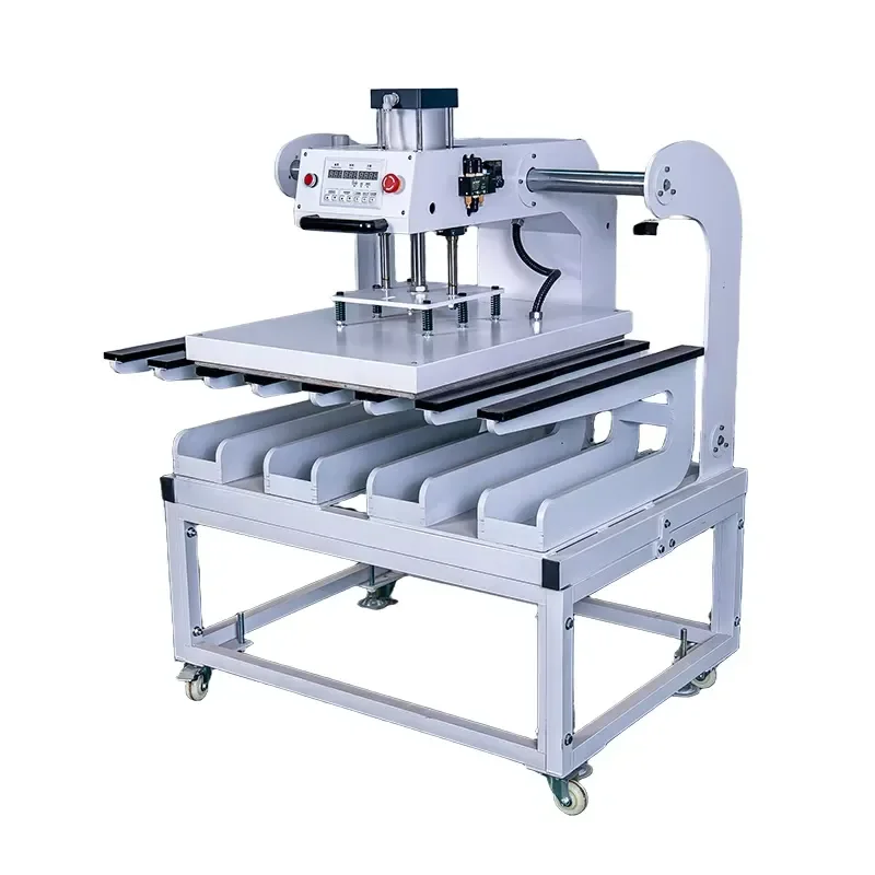 Industry 3d Embossing Machine For Clothing Sleeve Pants Up-Sliding Pneumatic Eight-Bar Seamless Side Semi-Automatic