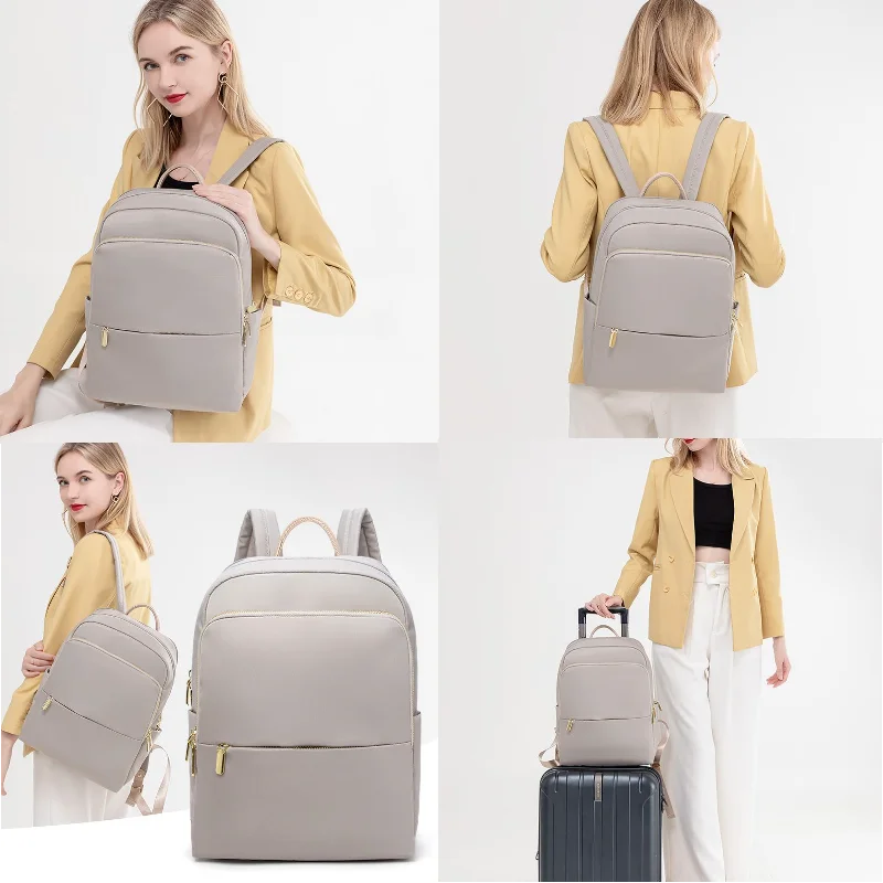 여성용 노트북 백팩, 대용량 멀티 포켓, 방수 옥스포드, 2025 신제품, 14인치 노트북에 적합, 통근 여행