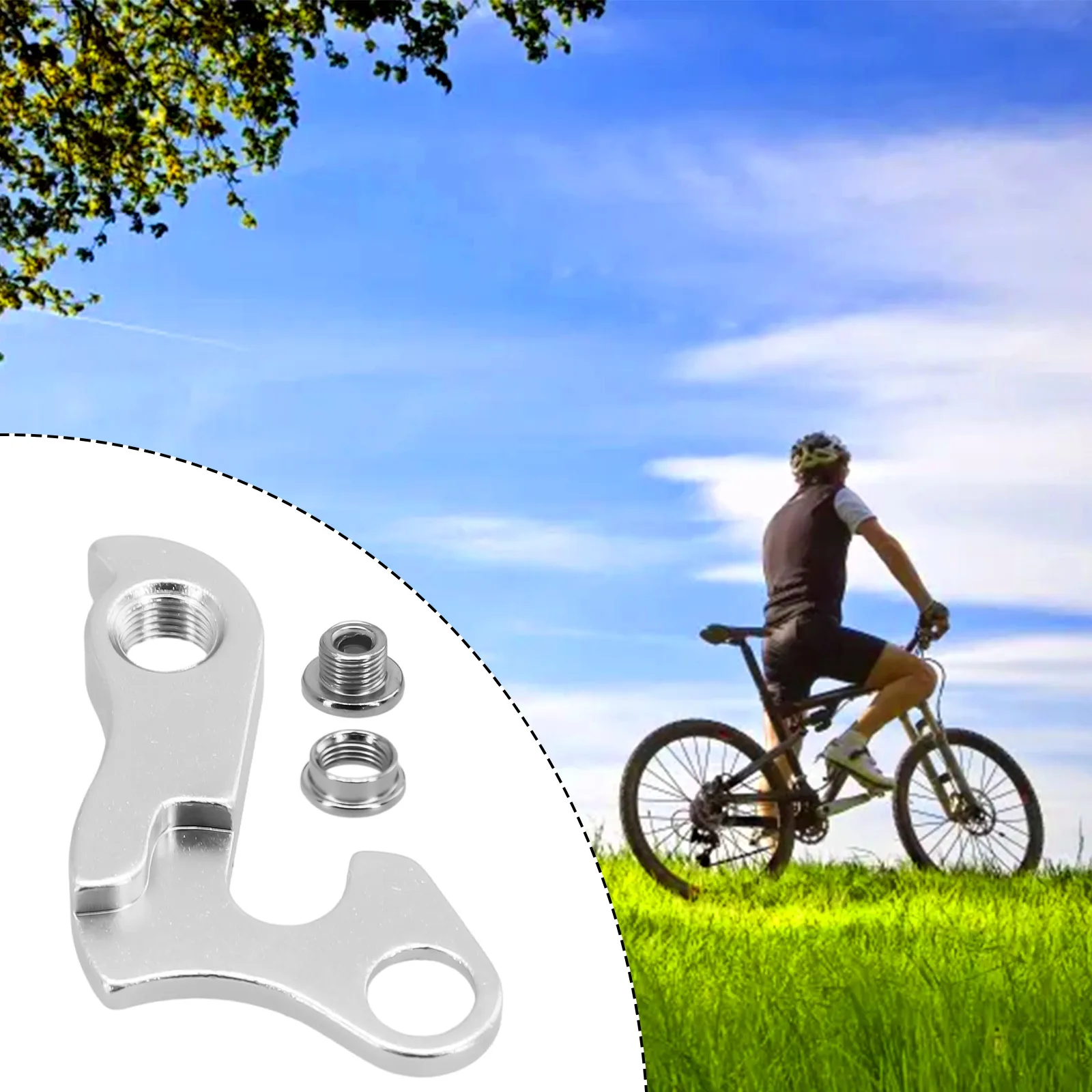MTB Derailleur Hanger Metal Replacement Silver Sturdy Bolt Gear Adapter Bicycle Convertor Cycling High Quality
