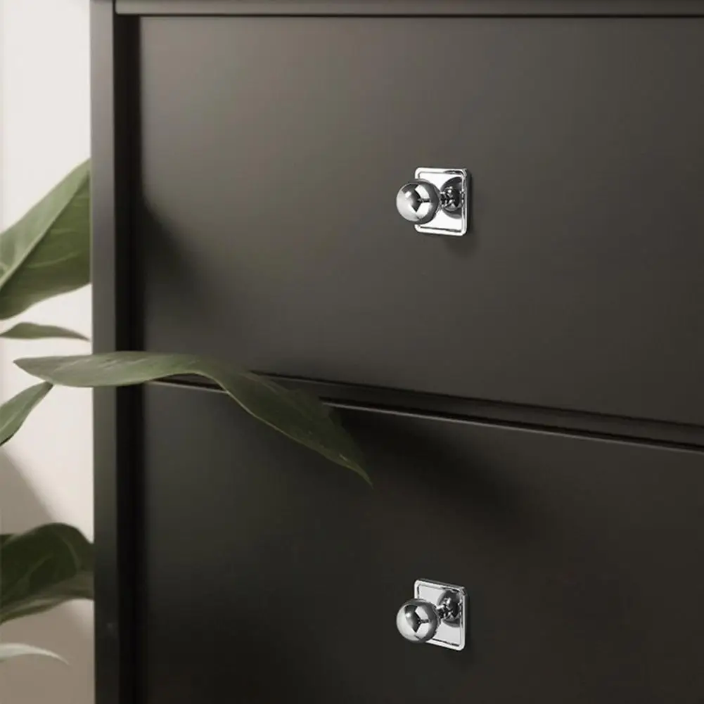 

Door Hardware Polished Chrome Door Knobs Zinc Alloy Handles Decorative Cabinet Drawer Pulls Square Half Dummy Closet Hallway