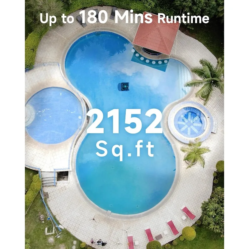 (2025 جديد) مكنسة كهربائية WYBOT C2 لحمام السباحة الداخلي، تنظيف الجدار والخطوط المائية، ترشيح فائق الدقة