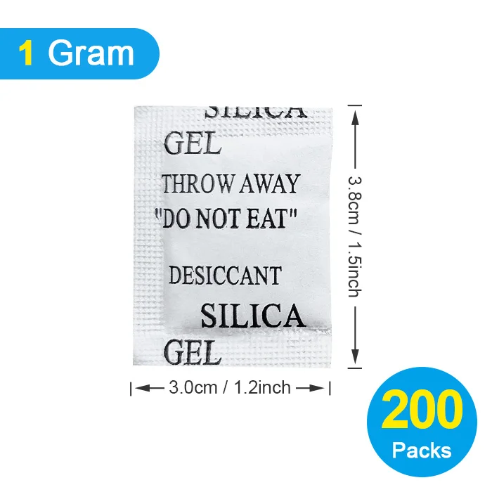 200 пакетов, нетоксичный осушитель силикагеля для электронных продуктов