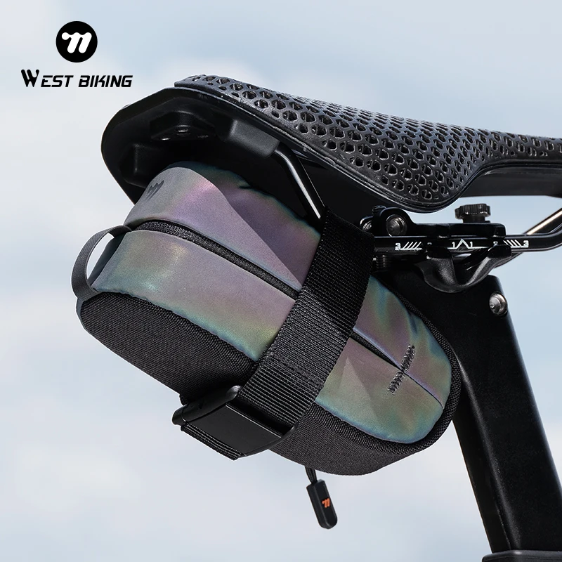 

WEST BIKING Bicycle Saddle Bag Mini Reflective Tail Bag Lightweight Portable Hand Bags Tool kit Repair MTB Road Bike Accessories