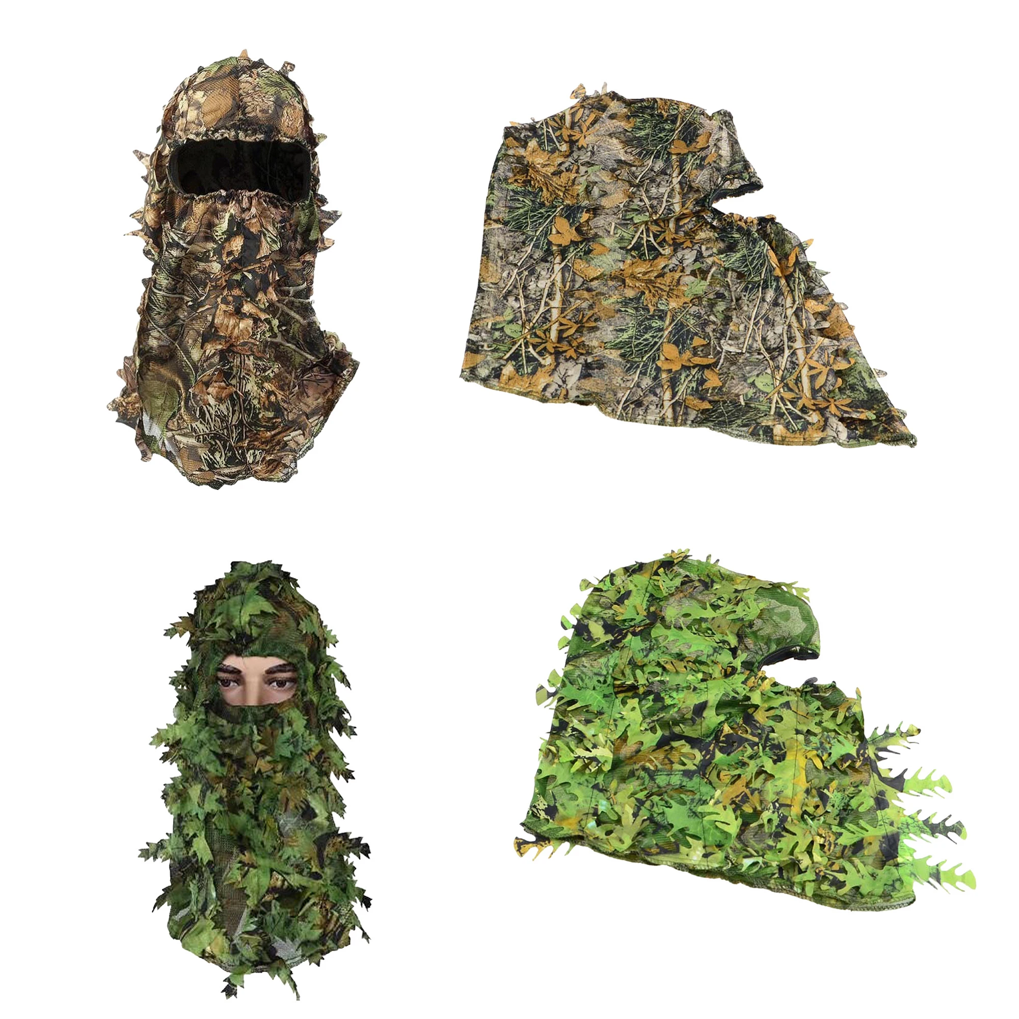 Suit Camouflage Leafy Hat 3D Full Face Mask Headwear Turkey Camo Hunter Hunting Accessories
