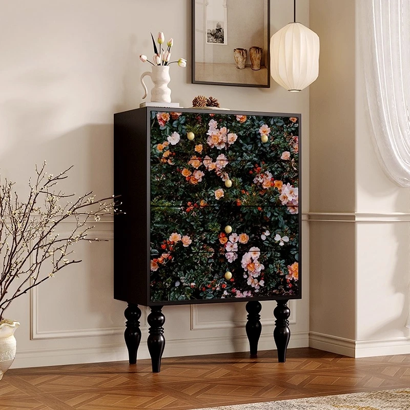 retro solid wood home drawer cabinet, living room storage, dining side cabinet, bedroom, bedside locker, chest of drawers