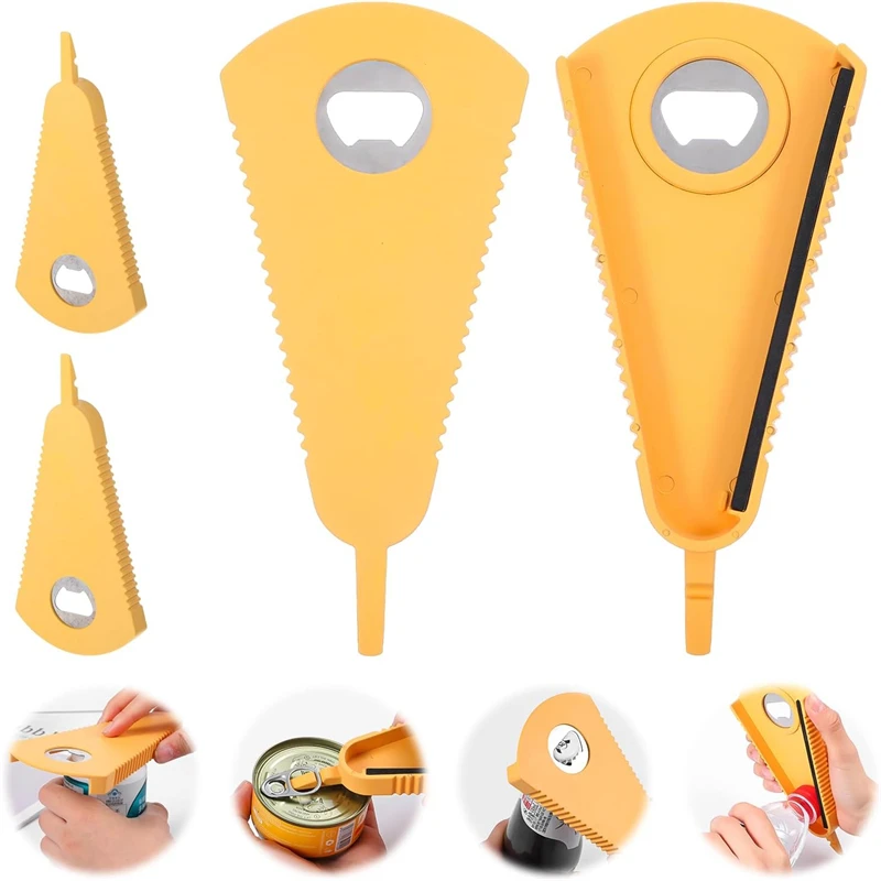 Abrelatas multiusos con agarre antideslizante, elevador de tapa de botella sin esfuerzo para el hogar, cocina, Bar, restaurante, venta al por mayor, 1 Uds.