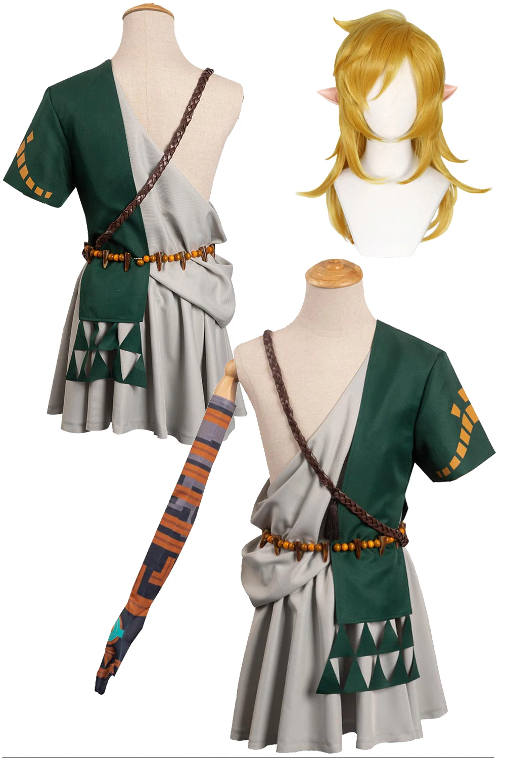 Link Cosplay Fantasy Worn Outerwear Anime Zerda Game Kingdom Tears Disguise Costume Adult Men Male Roleplay Fantasia Outfits