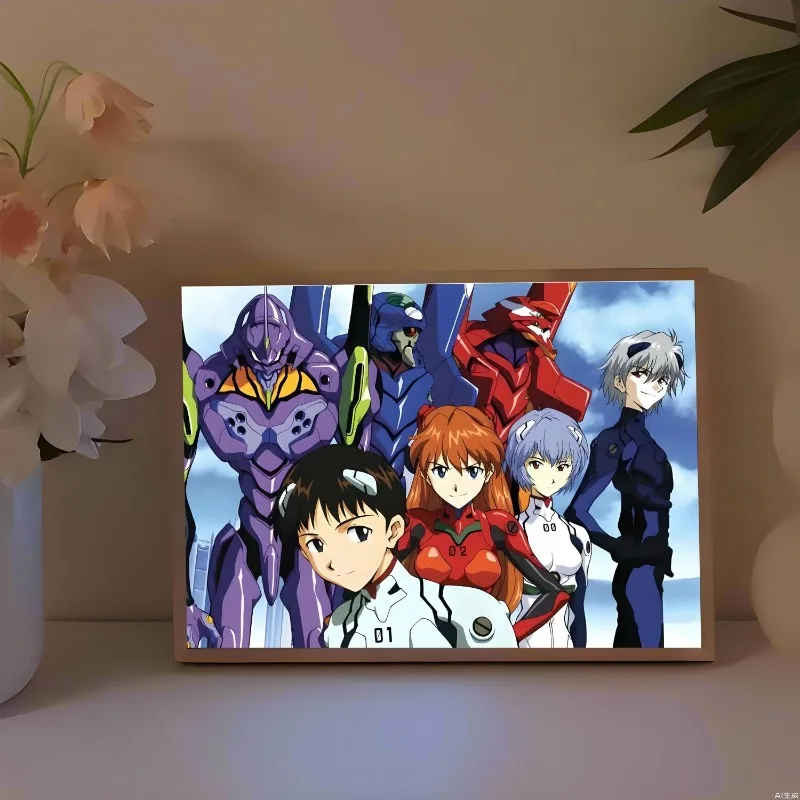 Neon Genesis Evangelion Lighting schilderij Perifere Asuka driedimensionale fotolijst woonkamer ins windlantaarn schilderij