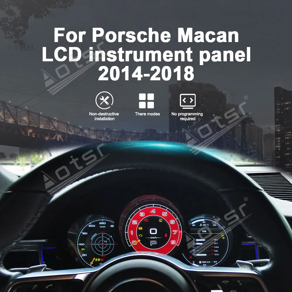 

12.3 In Car LCD Instrument Digital Cluster Speedometer Car Dashboard Display Screen For Porsche Macan 2014-2018 Virtual Cockpit