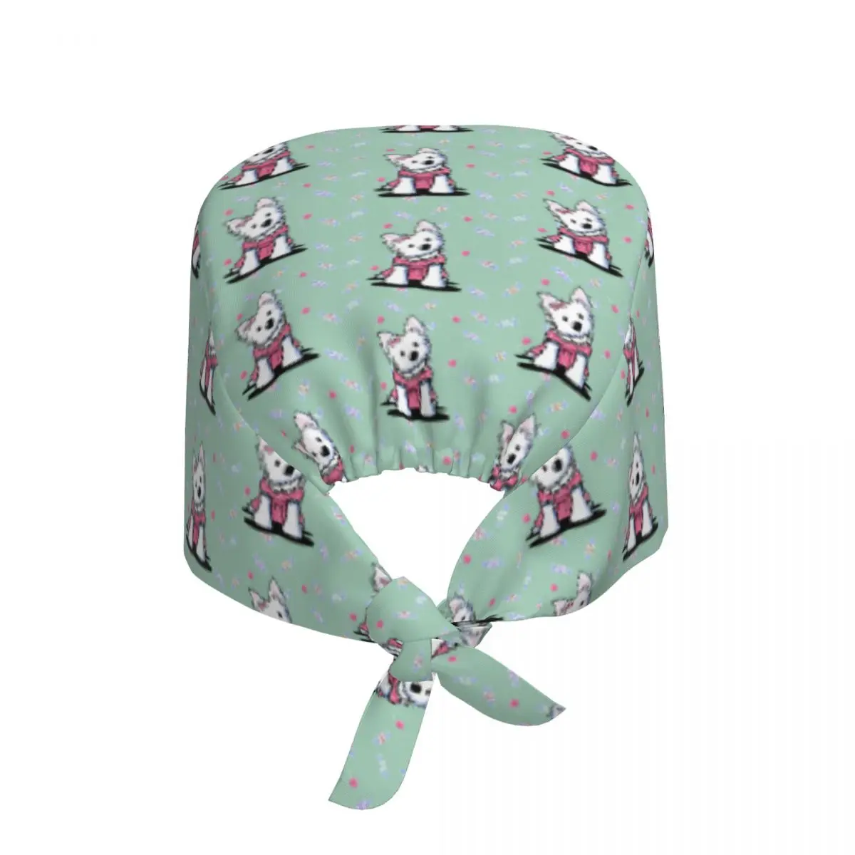 Custom West Highland White Terrier Dog Working Cap Surgical Hats Lovely Dog Operating Room Cap Operator Hats Lab Works Hat
