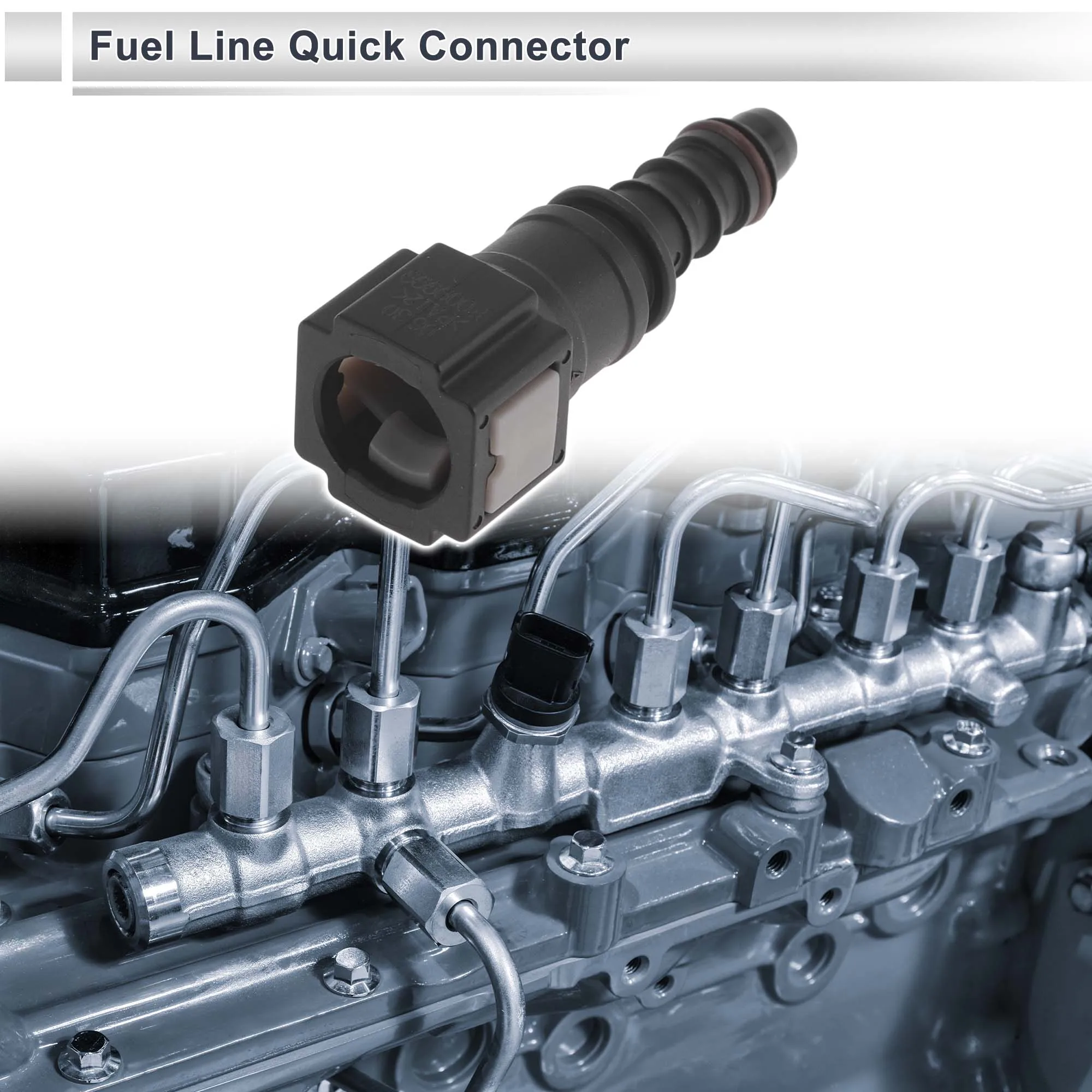 X Autohaux Vehicle Fuel Line Quick Connector 6.3 mm ID 5.4/6.5/6.8/8.9mm OD Auto Fuel Line Coupler Hose Plastic Car Accessories