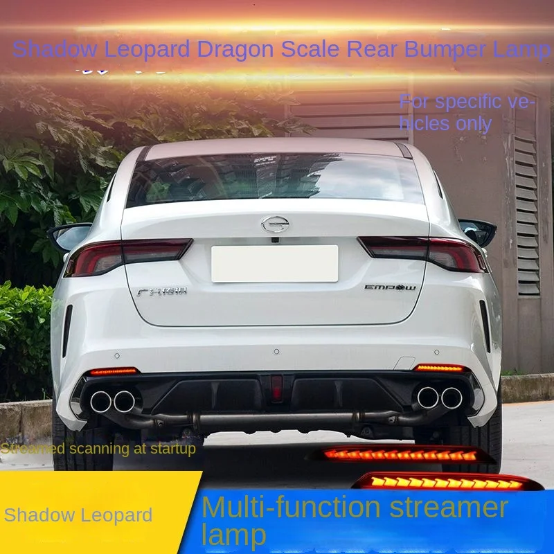 Suitable for 21-24 Models of GAC Trumpchi Shadow Leopard Rear Bumper Light Modification with LED Flowing Turn Signal Tail Light