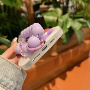 Coque coréen pour ours Lovely Bear pour Samsung Galaxy S23 Ultra S22 Plus S21 FE S20 A23 A33 A53 A13 A52 A22 A32 A32 Couvre-chaîne de bracelet 10 meilleures ventes de l’étui Samsung Mimco - No 6