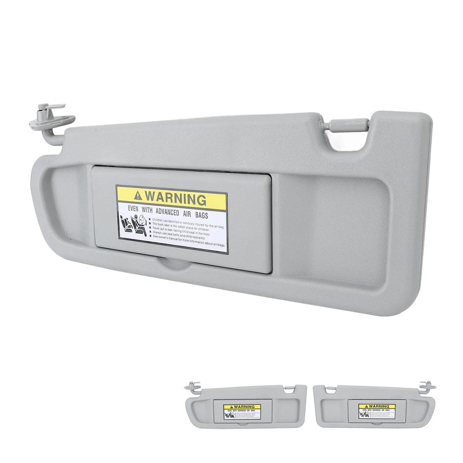 Sun Visor Grey Anti Glare Clear Mirror Sun Shielding Visor with Sun Visor Clip for Honda Civic 2006 to 2011 Clip On Sun Visor