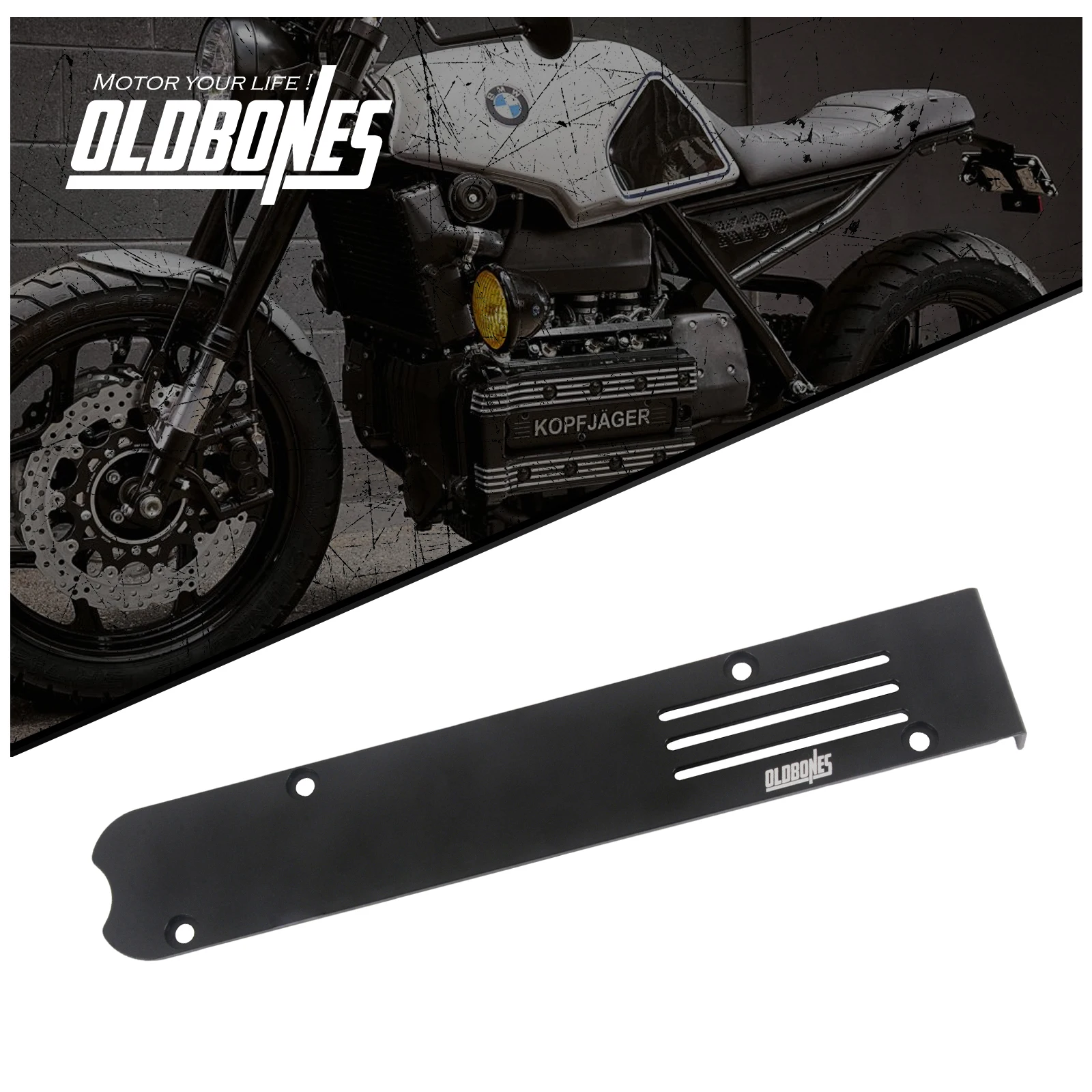 

Oldbones Cafe Racer K Serie For BMW K100 16V Sparkplug Cover Motorcycle Aluminum Spark Plug Protective Black Decorative Cover
