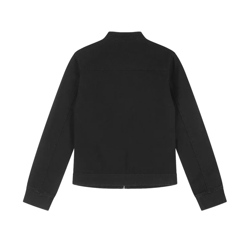 HKSH American Deconstructed Patchwork Stand Collar Jacket Spring Autumn New Men Tide Dark Slim Short Jackets Trendy Coat HK28548