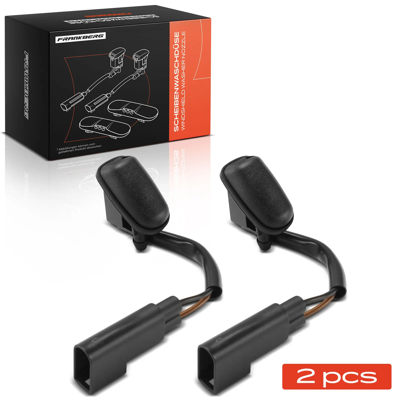 Frankberg 2x buse de pulvérisation d'eau chauffée avant gauche droite pour Ford C-Max II Focus III BM5117666BB 1708797