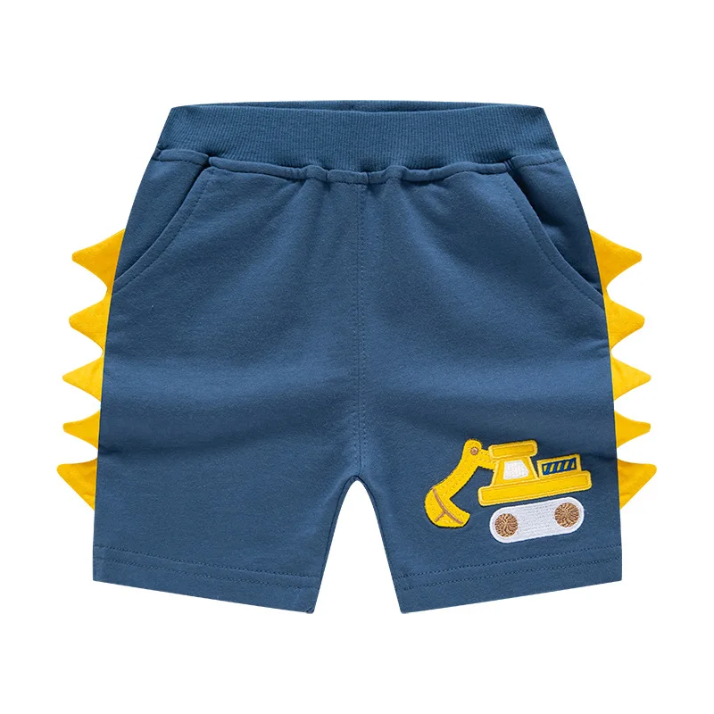 2023 Summer 2-8 Years Children Boys Shorts Cartoon Dinosaur Embroidery Baby Boys Sports Shorts Kids Toddler Little Boy Clothes