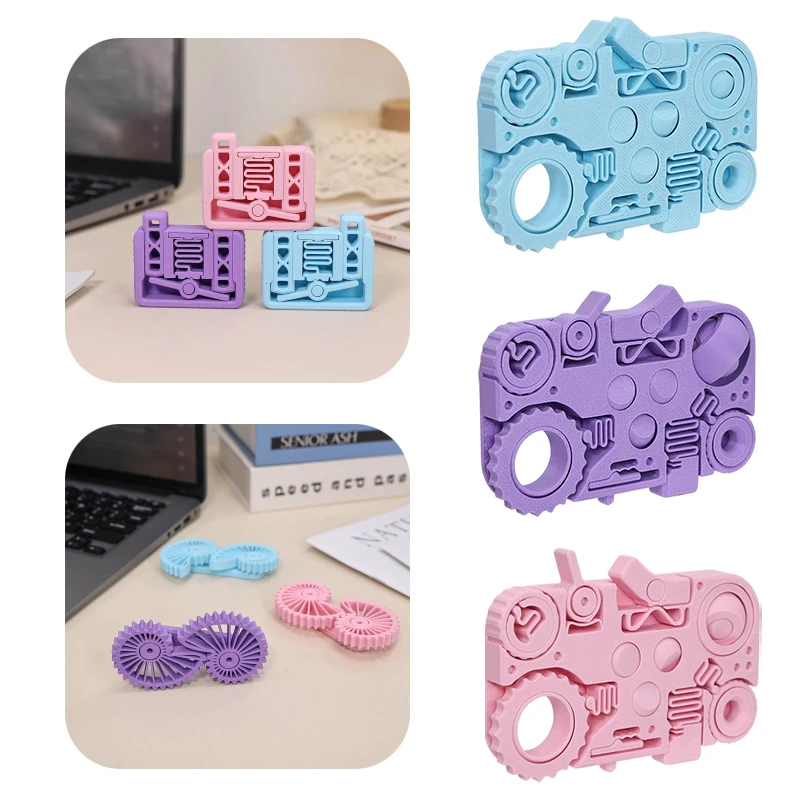 3D Printed Switch Fidget Toy, Nautilus Gear Fidget Toy, Anti-Stress Anxiety Relief Finger Spinner Toys Gift