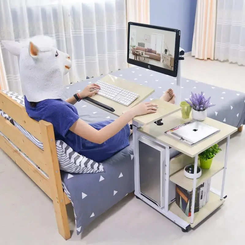 Study Students Computer Desks Adjustable Height Side Bed Reading Monitor Stand Table Ergonomic Console Mesa Pc Unique Furniture