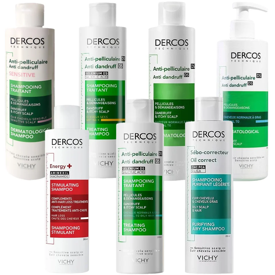 Vichy DERCOS Anti-dandruff Anti-itch Shampoo Refreshing Nourishing Fluffy Shampoo Soothing Scalp Damaged Hair Care Shampoo