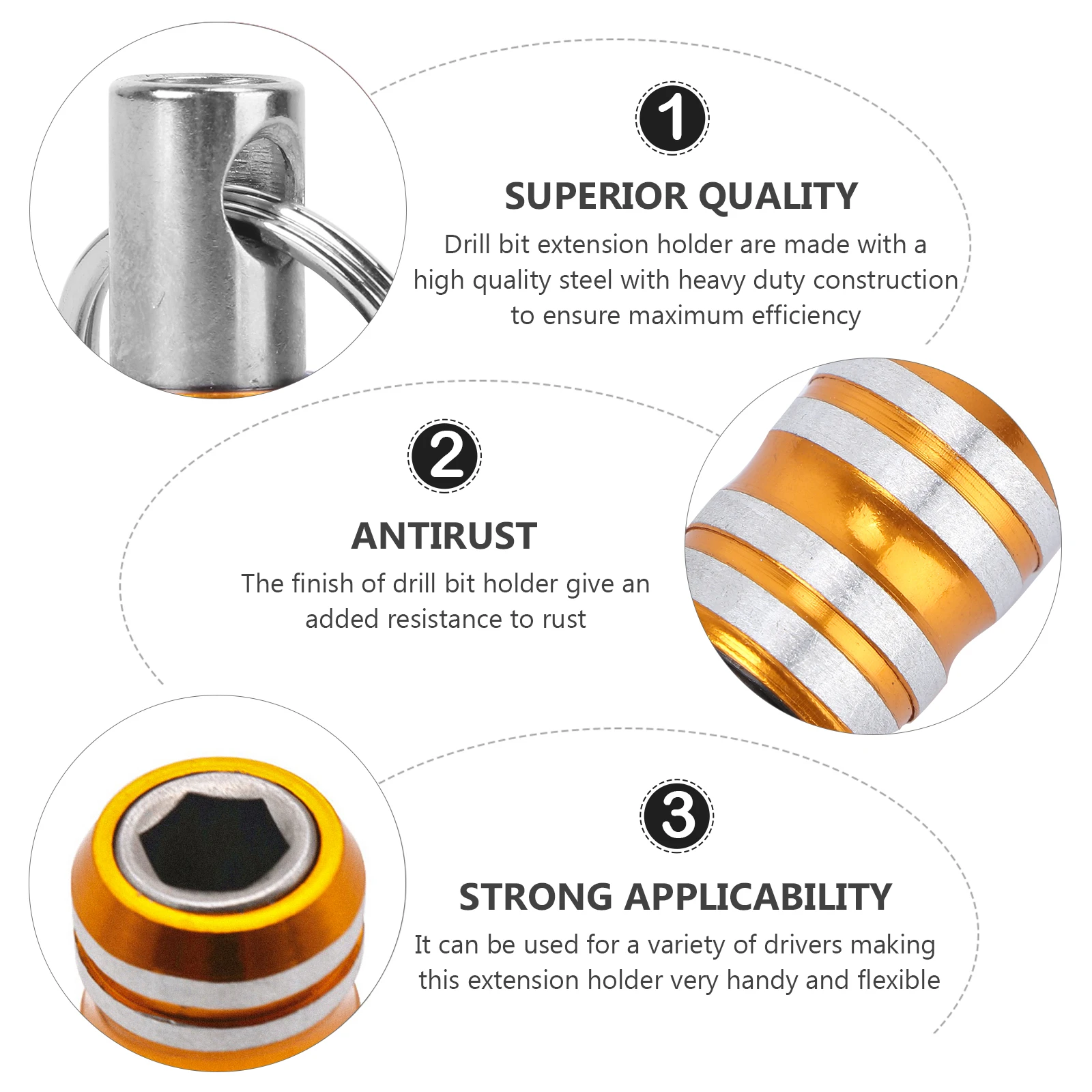 

Stainless Steel Joint Rod Screw Bit Holder Screwdriver Aluminum Alloy Magnetic Drill