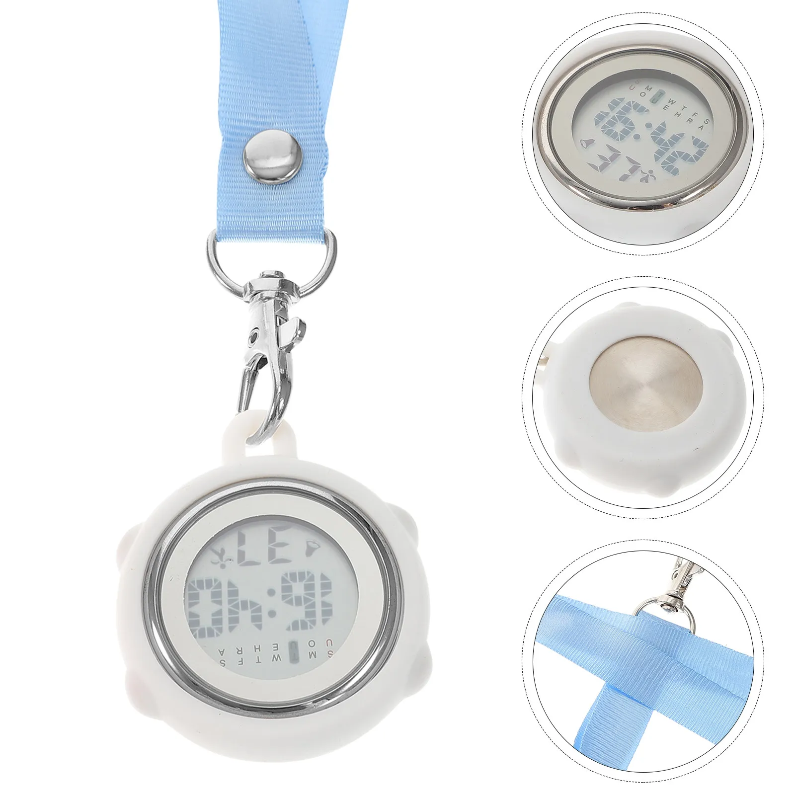 Nurse Digital Pocket Watch Keychain – Lightweight Buckle Design with Time Display, Perfect Gift for Healthcare Workers
