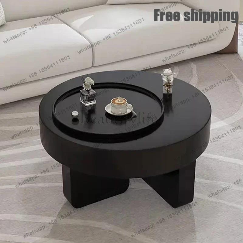 LJY Nordic Trendy Coffee Table Modern Italian Space Saving Center Table Design Storage Mesa De Centro Sala Living Room Furniture