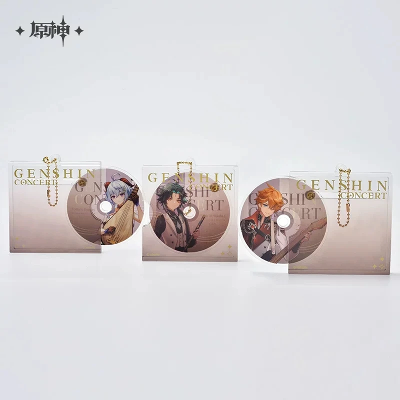 Official Genshin Impact Licensed Anime “Mortal World” Theme Series Game Merchandise Character CD-Style Keychain Decorative Gift
