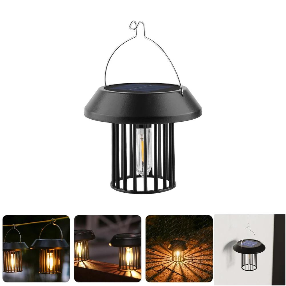 

2pcs Hanging Decorative Lights Garden Patio Yard Weather Resistant Solar Powered Brighter For Campsite Emergency Lighting