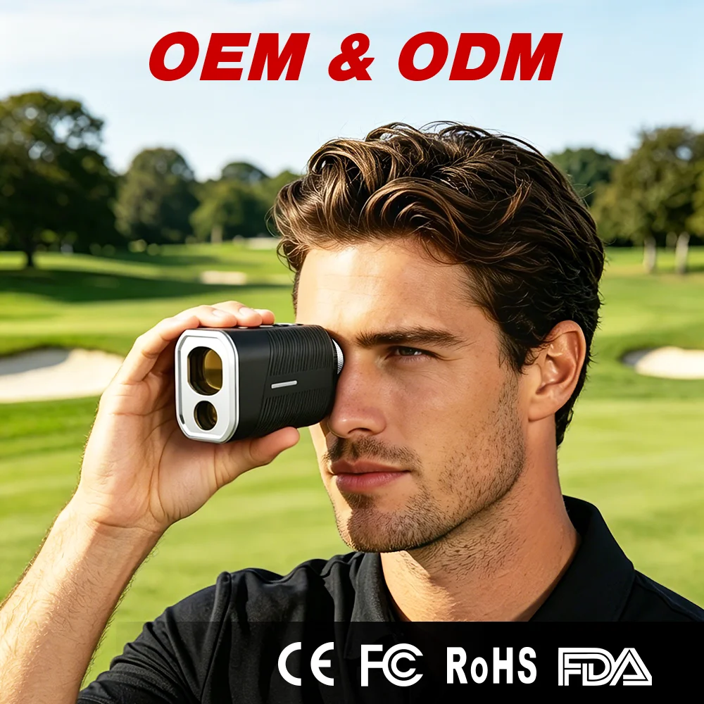 Golf Range Finder With Slope And Magnetic Strip Custom Packaging Available Golf Rangefinders Speaker 7x Magnification