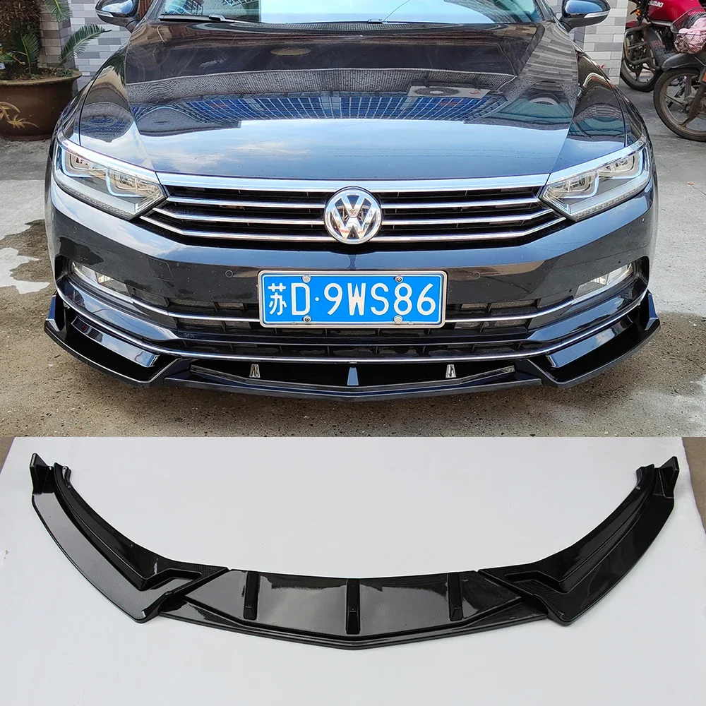 

For Volkswagen MAGOTAN 2017-2019 Years Car Front Bumper Chin Bodykit Lip Modification On Bumper Spoiler Chin Bright Black