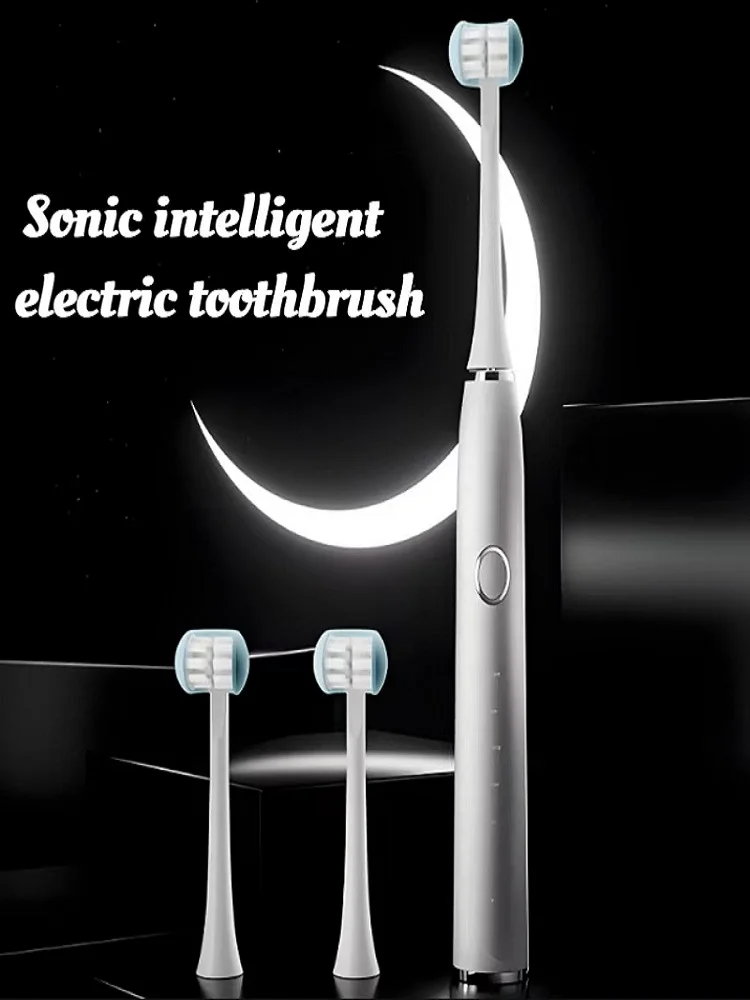 

Трехсторонняя электрическая зубная щетка для взрослых, перезаряжаемая звуковая вибрация, водонепроницаемая электрическая зубная щетка
