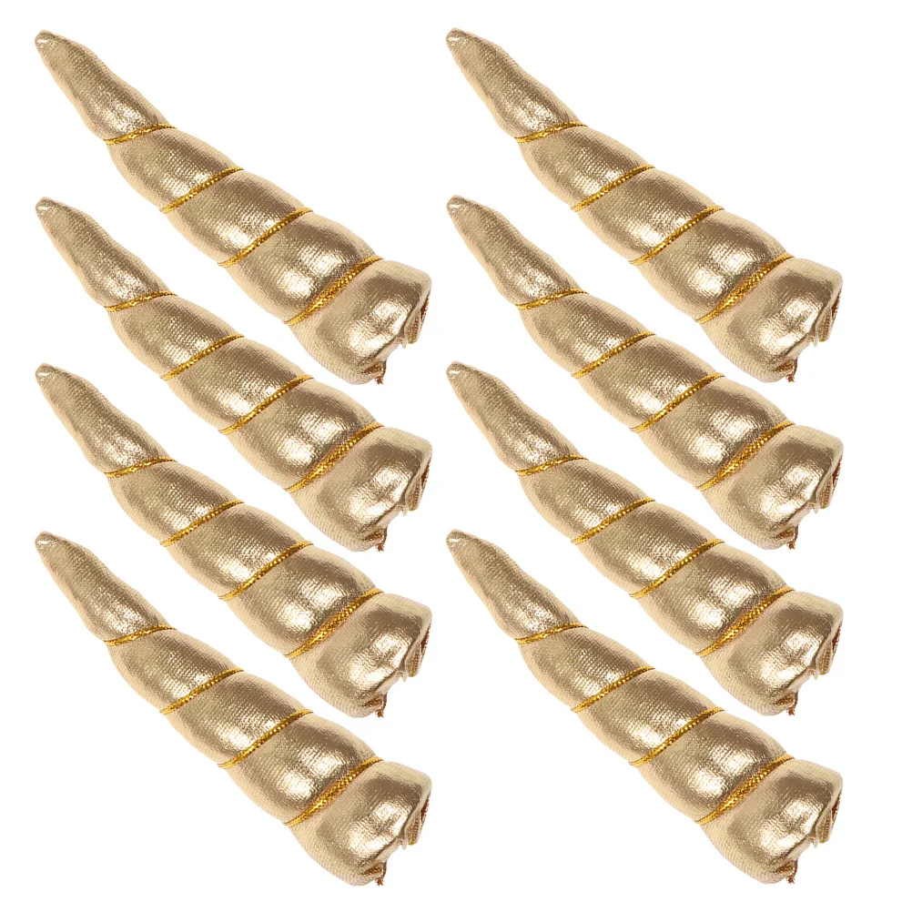 8 قطعة عقال يونيكورن اكسسوارات لطيف العصابات الشعر لحفلة عيد ميلاد اللعب لامعة النسيج Pp القطن يونيكورن القرن الحرف