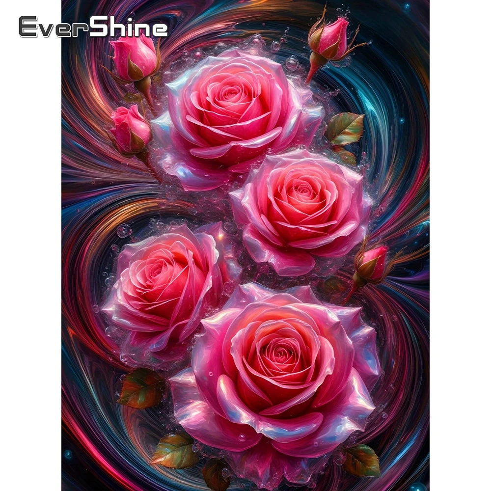 Evershine Diamant-Gemälde Rose voller quadratischer Bohrer Stickerei Blume DIY Mosaik romantisches Bild handgemachtes Geschenk